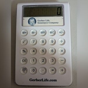 Desk Calculator, Math, Learning, Large Buttons, White, Gerber Baby Life Ins